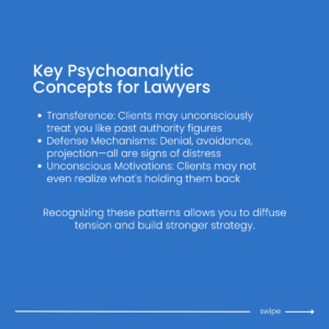 Kerri James | Decoding the Client Mindset: Using Psychoanalytic Insights to Achieve Better Legal Outcomes psychoanalytic strategies for lawyers