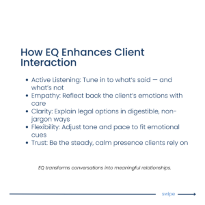 Legal professionals with strong emotional intelligence can break down complex