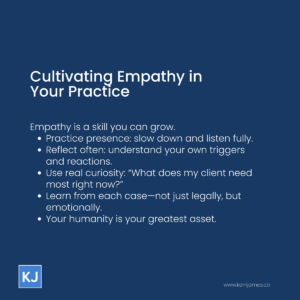 Kerri James | Beyond the Case: Connecting with Clients Through Empathetic Legal Counsel Empathetic legal counsel
